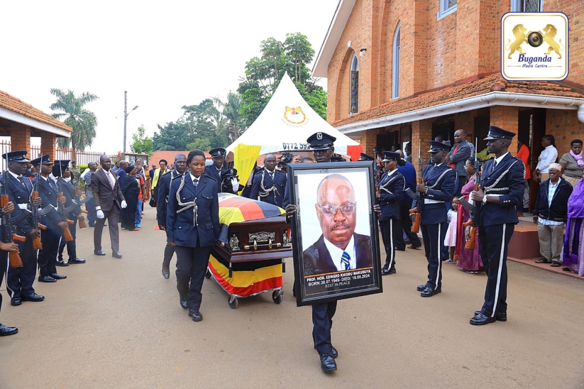 The deceased brought for prayers at Namirembe Image